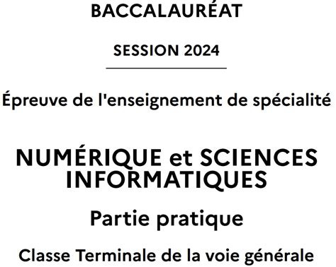Nsi Bac 2024