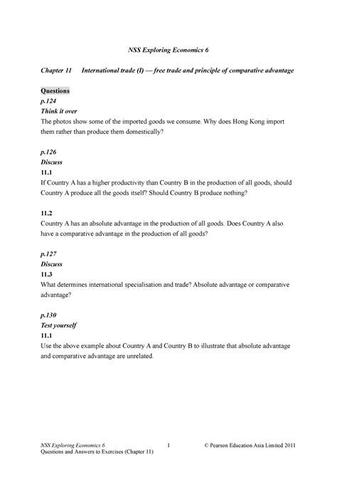 Nss Exploring Economics 6 Answer