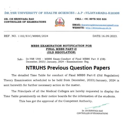 Ntruhs 3rd Bds Previous Question Papers