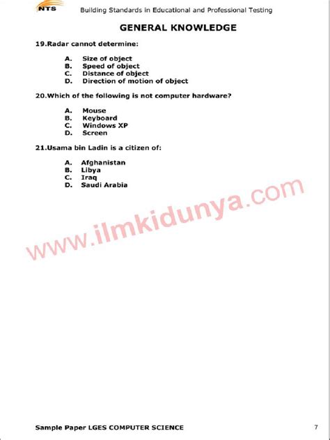 Nts Computer General Knowledge