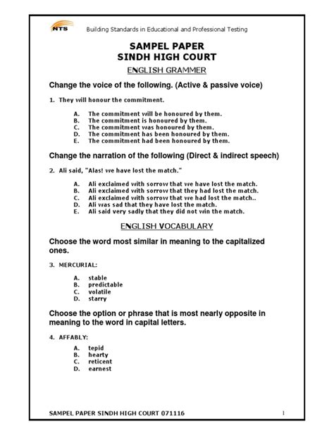 Read Online Nts Test Sample Papers 