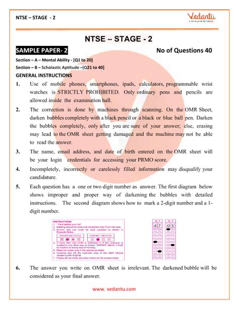 Download Ntse Sample Question Papers 