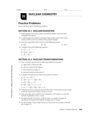 nuclear radiation answer key
