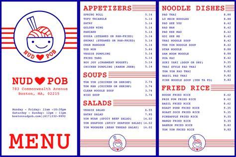 nud pob menu