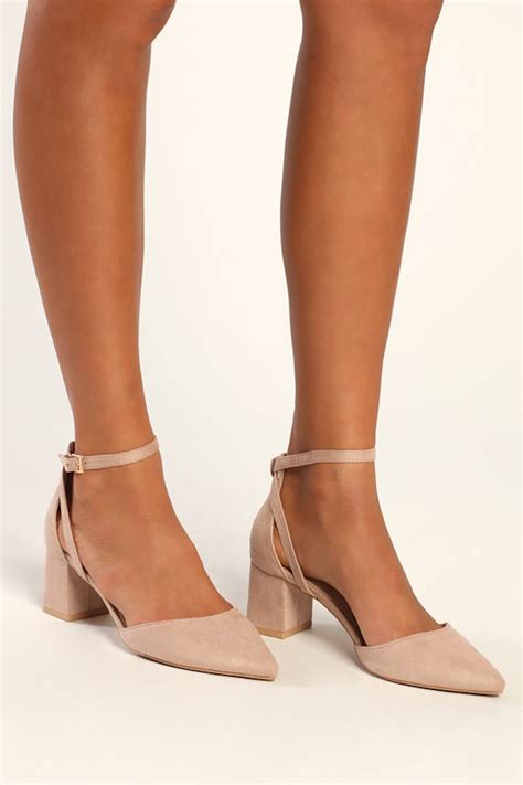 nude ankle strap heels
