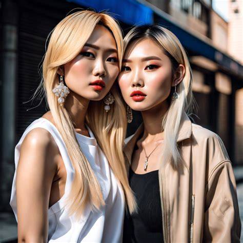 nude blonde asian