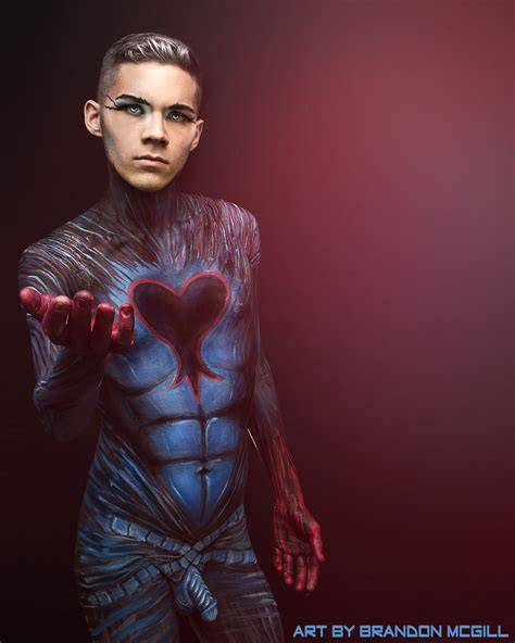 nude body paint men
