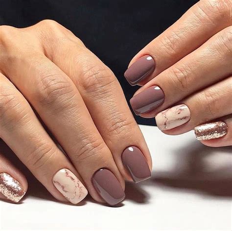 Nude Brown Nail Designs