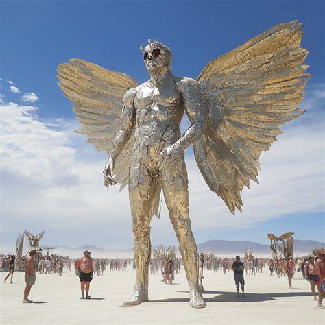 nude burning man