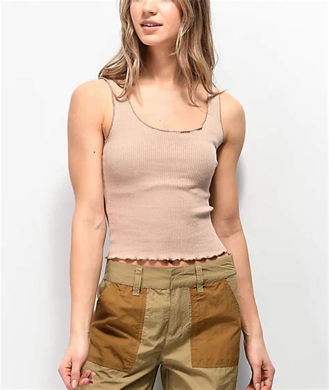 nude crop tank