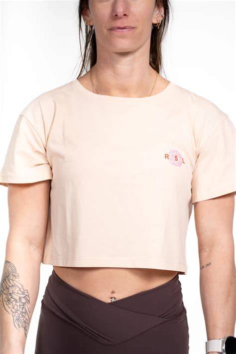 nude crop top