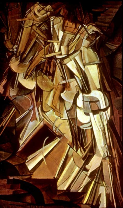 nude decending a staircase