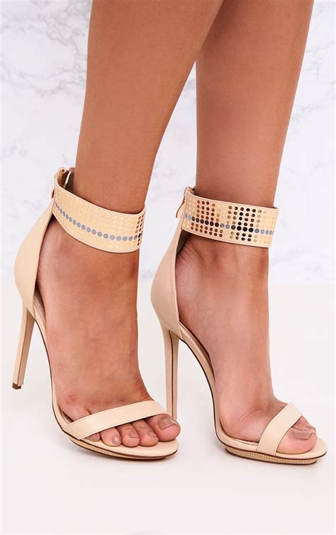 Nude Embellished Heels