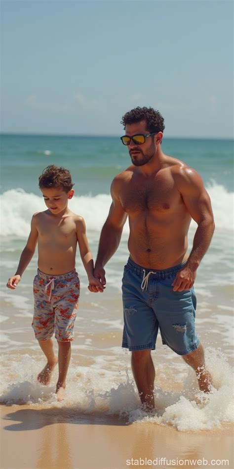 nude father & son