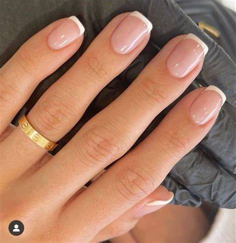 nude french tip nails