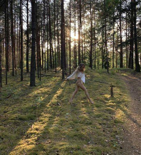 nude in a forest