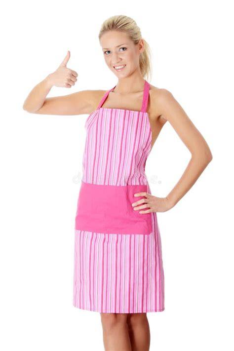 nude in apron