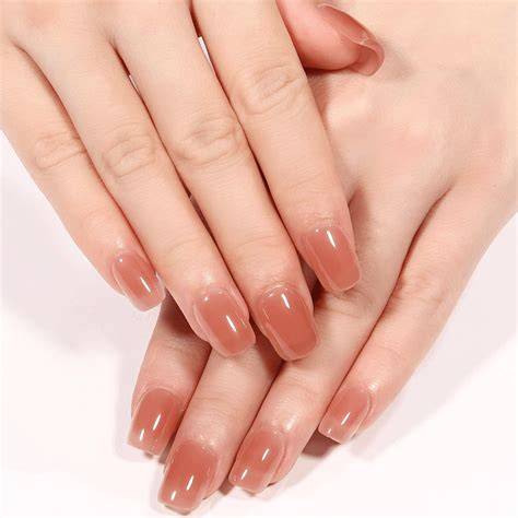 nude jelly nails