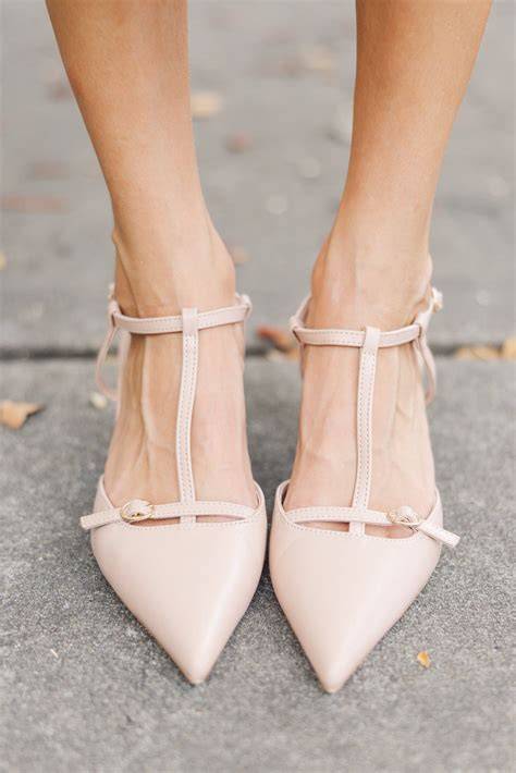 nude kitten heels