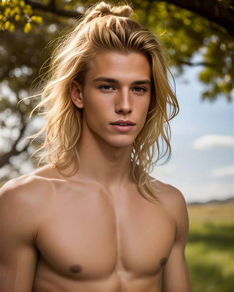 nude long haired men