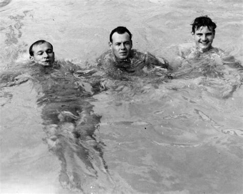 nude men by the pool