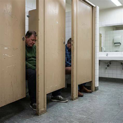 nude men pooping