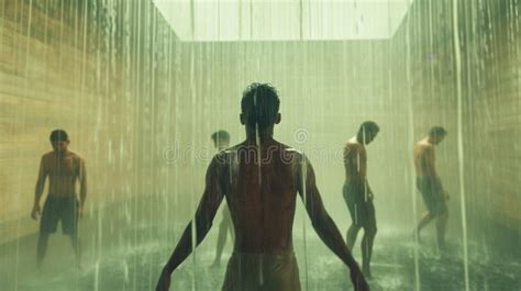 nude men shower