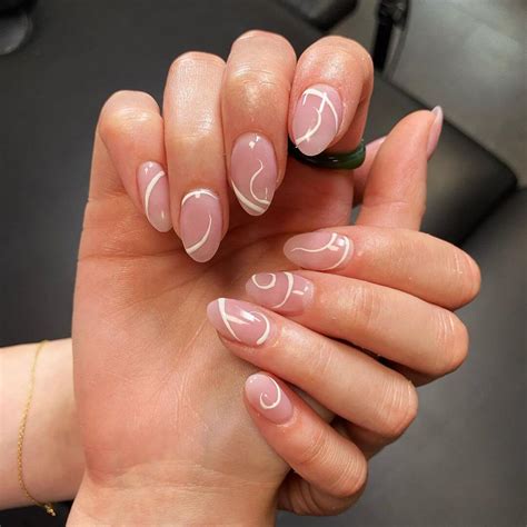 Nude Nails With Simple Design