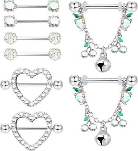 nude nipple rings