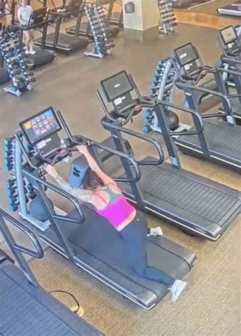 nude on the treadmill