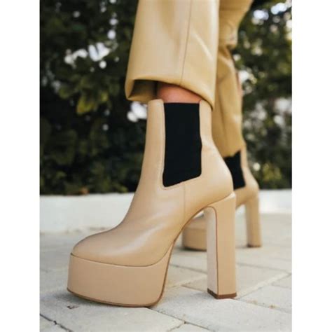 nude platform boots