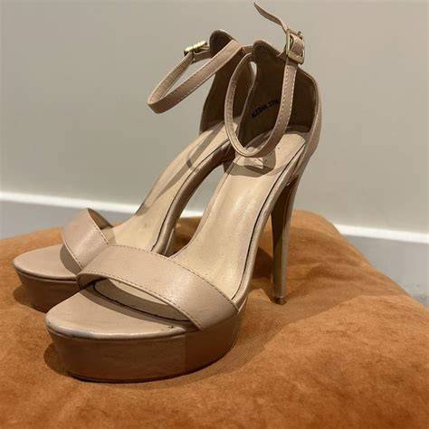 nude platform sandal