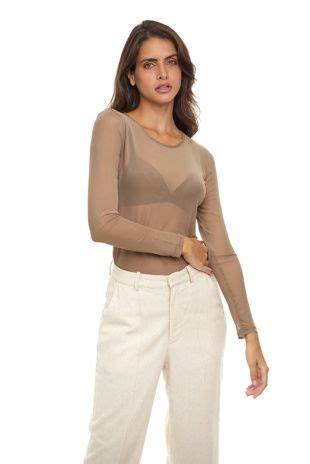 nude sheer top