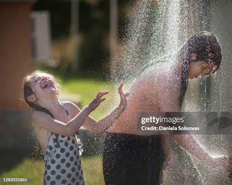 nude sister shower