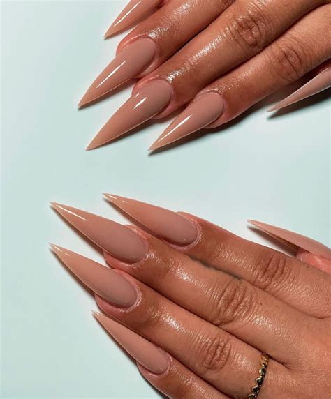 nude stiletto nails