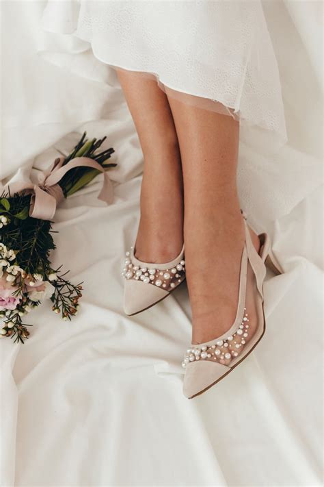 nude wedding heels