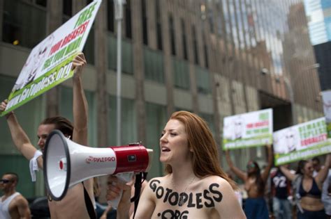 nude women protesting