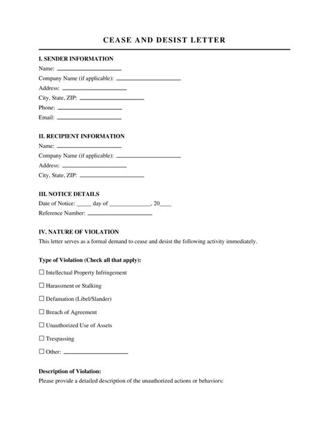 Nuisance Cease And Desist Sample Letter