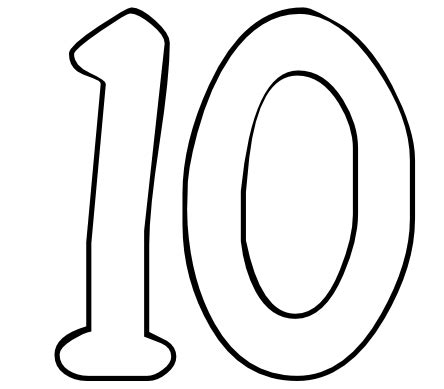 Number 10 Coloring Pages Coloring Cool Number 10 Coloring Pages - Number 10 Coloring Pages