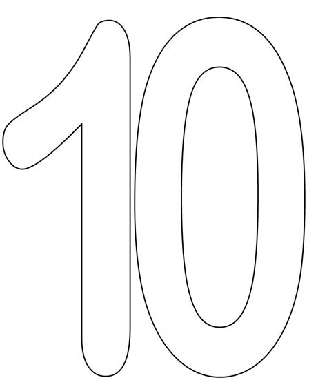 Number 10 Coloring Pages Coloringlib Number 10 Coloring Pages - Number 10 Coloring Pages