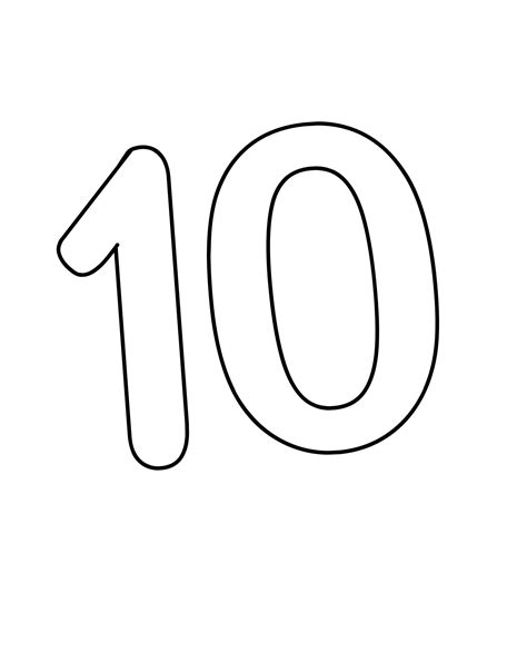 Number 10 Coloring Pages Free Amp Printable Number 10 Coloring Pages - Number 10 Coloring Pages