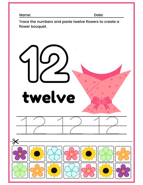 Number 12 Worksheets For Preschool And Kindergarten Softschools Kindergarten Math Worksheet Number 12 - Kindergarten Math Worksheet Number 12