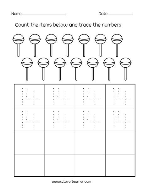 Number 14 Worksheets Writing Counting Amp Recognition For Number 14 Worksheets For Preschool - Number 14 Worksheets For Preschool