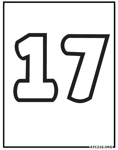 Number 17 Coloring Page At Getdrawings Free Download Number 17 Coloring Page - Number 17 Coloring Page
