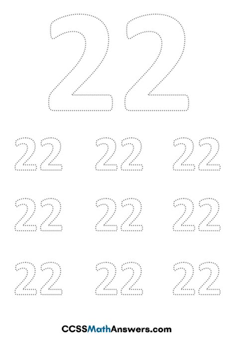 Number 22 Worksheets For Preschool And Kindergarten Softschools Number 22 Coloring Page - Number 22 Coloring Page