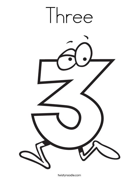 Number 3 Coloring Page Amp Coloring Pictures Number 3 Coloring Page - Number 3 Coloring Page