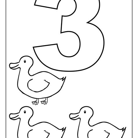 Number 3 Coloring Pages Free Printable Coloring Pages Number Three Coloring Pages - Number Three Coloring Pages