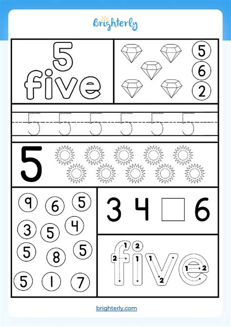 Number 5 Worksheets Brighterly Number 5 Worksheets For Preschool - Number 5 Worksheets For Preschool