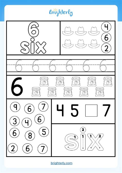 Number 6 Preschool Worksheets   The Number 6 Six K5 Learning - Number 6 Preschool Worksheets