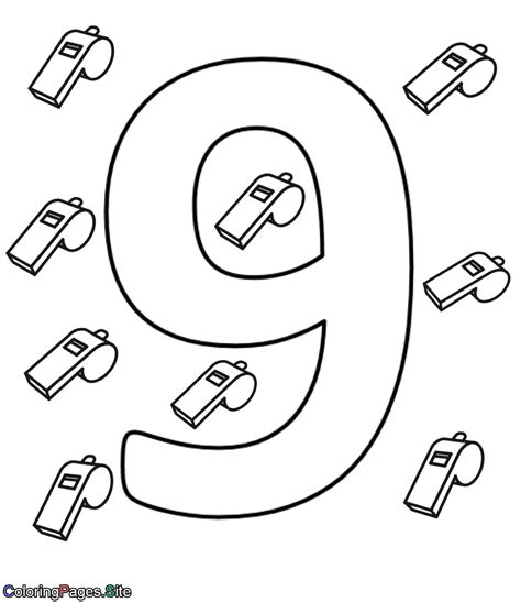 Number 9 Coloring Page Thecolor Com Number 9 Colouring Page - Number 9 Colouring Page
